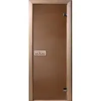 Дверь Бронза матовое 190*70, 6 мм, 2 петли, коробка хвоя. Банный Эксперт дверь бронза матовое 190*70, 6 мм, 2 петли, коробка хвоя. банный эксперт