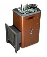 Печь для бани газовая ТМФ Таймыр 2017 Carbon закрытая каменка с т/о терракота (без ГГУ)  печь для бани газовая тмф таймыр 2017 carbon закрытая каменка с т/о терракота (без ггу)