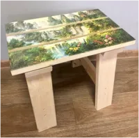 Табурет №1 "Водопад" (липа), 45х29х38, ПЭМ табурет №1 "водопад" (липа), 45х29х38, пэм