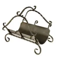 Дровница большая с поддоном бронза, Банный Эксперт дровница большая с поддоном бронза, банный эксперт