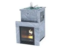Печь для бани ИзиСтим Сочи М2 в 4-х стор.кожух из талькохлорита окрыт.верх, вход слева футеровка печь для бани изистим сочи м2 в 4-х стор.кожух из талькохлорита окрыт.верх, вход слева футеровка