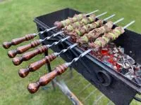 Шампур Узбекский с деревянной ручкой нерж 43 см шампур узбекский с деревянной ручкой нерж 43 см