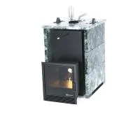 печь для бани изистиманапа premium в трехстороннем кожухе из змеевика откр. верх #