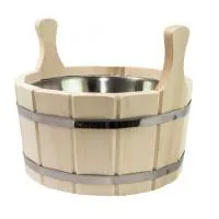 Шайка двуручная 6л с нержавеющей вставкой, Банный Эксперт шайка двуручная 6л с нержавеющей вставкой, банный эксперт