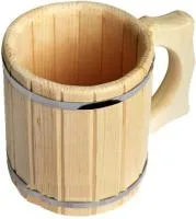 Кружка 1 Л липа, Банные штучки кружка 1 л липа, банные штучки