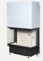 Топка каминная Дельта 800 три стекла, патрубок ф200, ЭкоКамин  топка каминная дельта 800 три стекла, патрубок ф200, экокамин