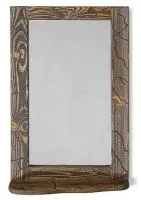 Зеркало с полочкой №1 50*70см массив сосны старение, палисандр, ИРБ зеркало с полочкой №1 50*70см массив сосны старение, палисандр, ирб