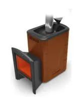 Печь для бани ТМФ Гейзер 2014 Inox Витра закр.каменка терракота печь для бани тмф гейзер 2014 inox витра закр.каменка терракота