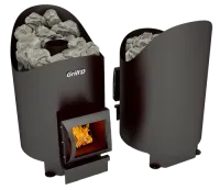 печь для бани grill'd aurora 160 short black с комплектом дымохода феррум #