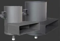 Переходник-конденсатосборник для котла Uragan 14-20 кВт d-150 с шибером, Термокрафт переходник-конденсатосборник для котла uragan 14-20 квт d-150 с шибером, термокрафт