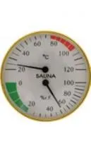 Станция банная биметаллическая (2 в1), термометр с гигрометром, СББ-2-1Д,  в дереве  станция банная биметаллическая (2 в1), термометр с гигрометром, сбб-2-1д,  в дереве