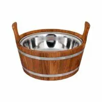 шайка 15л с нержавеющей вставкой woodson дуб