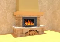 Облицовка для камина Алексия, пристенная облицовка для камина алексия, пристенная