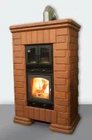 Печь-камин отопительный КДМ КИВ с духовкой кирпичная печь-камин отопительный кдм кив с духовкой кирпичная