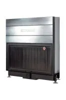 Топка каминная Вега 1600 В подовое горение черный шамот ЭкоКамин  топка каминная вега 1600 в подовое горение черный шамот экокамин