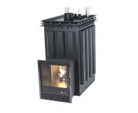 Печь для коммерческой бани ИзиСтим Домна 45 К Premium в четыр.стор.кож. из пироксенита. откр.верх печь для коммерческой бани изистим домна 45 к premium в четыр.стор.кож. из пироксенита. откр.верх