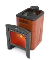 Печь для бани ТМФ Гейзер Мини 2016 Carbon Витра закр.каменка терракота* печь для бани тмф гейзер мини 2016 carbon витра закр.каменка терракота*