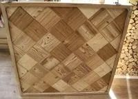 Панно еловый паркет диагональ с подсветкой 100*150см Автор Бани  панно еловый паркет диагональ с подсветкой 100*150см автор бани