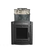 Печь для бани ПроМеталл Атмосфера L в ламелях Пироксенит + сетка с тоннелем New печь для бани прометалл атмосфера l в ламелях пироксенит + сетка с тоннелем new