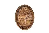 Картина резная "Лось" овал,натуральное дерево, 285*220мм Банный Эксперт картина резная "лось" овал,натуральное дерево, 285*220мм банный эксперт