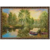 Картина "Лодка у берега" 60*100 см, Банный Эксперт картина "лодка у берега" 60*100 см, банный эксперт