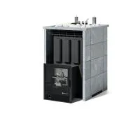 Печь для коммерческой бани ИзиСтим Домна 45 К Premium в 3-х.стор.кож. талькохлорит откр.верх САБК-50 печь для коммерческой бани изистим домна 45 к premium в 3-х.стор.кож. талькохлорит откр.верх сабк-50