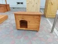 Будка для собак деревянная, с односкатной крышей, крашеная, утеплённая, Банный Перец будка для собак деревянная, с односкатной крышей, крашеная, утеплённая, банный перец
