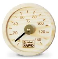 Термометр Sawo 102-TA, круглый с гравировкой, осина, ф100*19мм термометр sawo 102-ta, круглый с гравировкой, осина, ф100*19мм