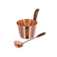 Набор из меди (бадья 4 литра, ковш) Банные штучки набор из меди (бадья 4 литра, ковш) банные штучки