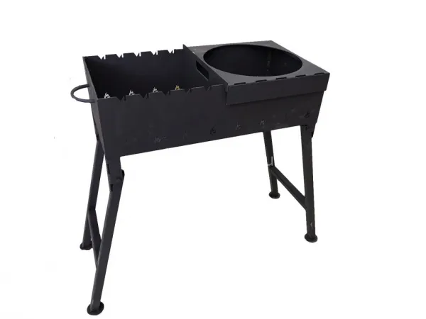 Мангал комбинированный с печью под казан D=360 мм 8-12 литров мангал комбинированный с печью под казан d=360 мм 8-12 литров