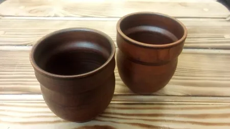 стакан глиняный 0,25л, ручная работа, маслянка