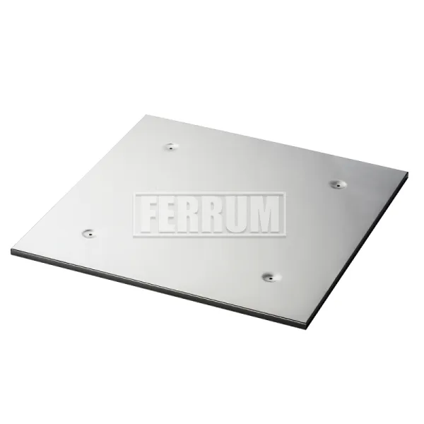 Разделка Феррум потолочная декоративная нерж. (430/0,5 мм) 480*480 с отв. ф200 в пленке разделка феррум потолочная декоративная нерж. (430/0,5 мм) 480*480 с отв. ф200 в пленке