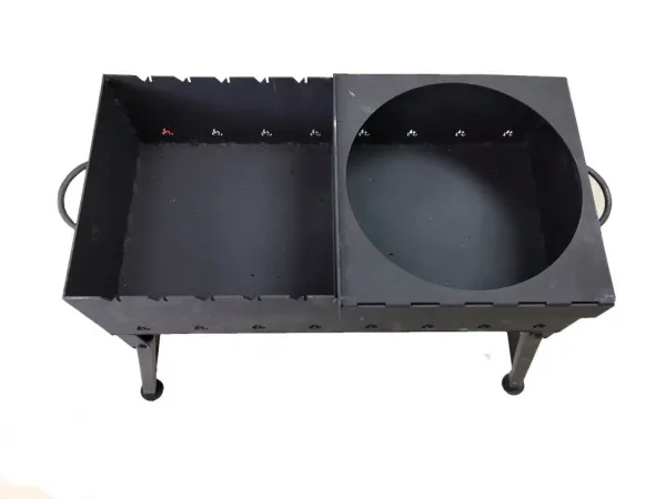 Мангал комбинированный 60*30*70см под казан с кольцом и заслонкой мангал комбинированный 60*30*70см под казан с кольцом и заслонкой