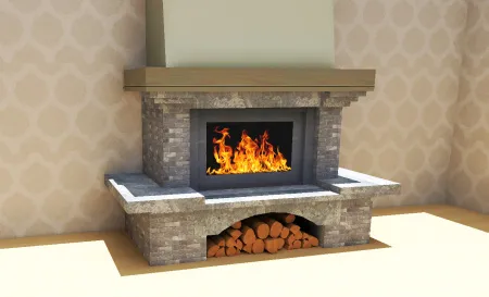 Облицовка для камина Изабелла, пристенная облицовка для камина изабелла, пристенная