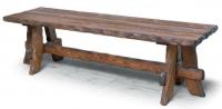 лавка №11 160х45х45 см массив сосны старение, палисандр, ирб