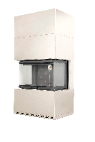Топка каминная Родос 800 патрубок ф250 слоновая кость шамот черный ЭкоКамин топка каминная родос 800 патрубок ф250 слоновая кость шамот черный экокамин